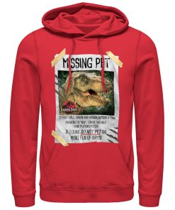 Men’s Jurassic Park T. Rex Missing Pet Pull Over Hoodie