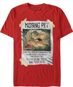 Men’s Jurassic Park T. Rex Missing Pet T-Shirt