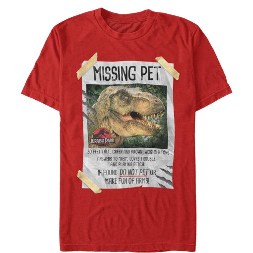 Men’s Jurassic Park T. Rex Missing Pet T-Shirt