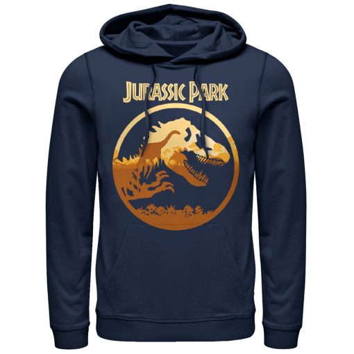 Men’s Jurassic Park T. Rex Sunset Silhouette Pull Over Hoodie