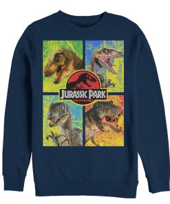 Men’s Jurassic Park T. Rex and Velociraptor Sweatshirt