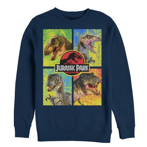 Men’s Jurassic Park T. Rex and Velociraptor Sweatshirt