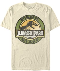 Men’s Jurassic Park The Park Staff Badge, With T-Rex T-Shirt