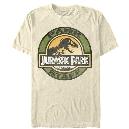 Men’s Jurassic Park The Park Staff Badge, With T-Rex T-Shirt