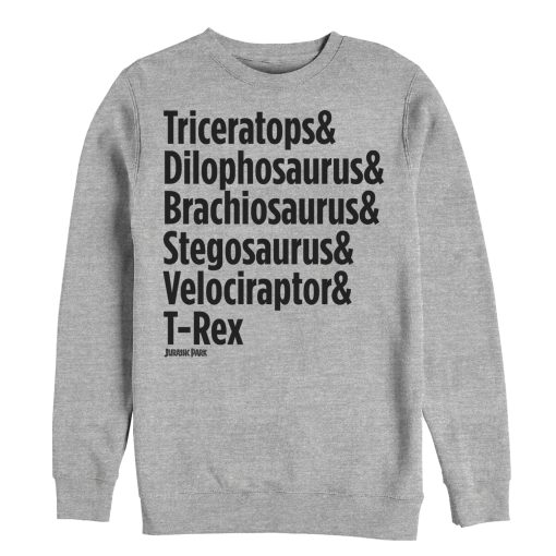 Men’s Jurassic Park Triceratops and Dilophosaurus Sweatshirt