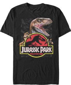 Men’s Jurassic Park Velociraptor Hooked On Logo T-Shirt