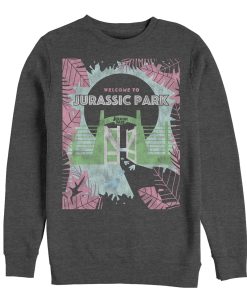 Men’s Jurassic Park Welcome Gates Cartoon Sweatshirt