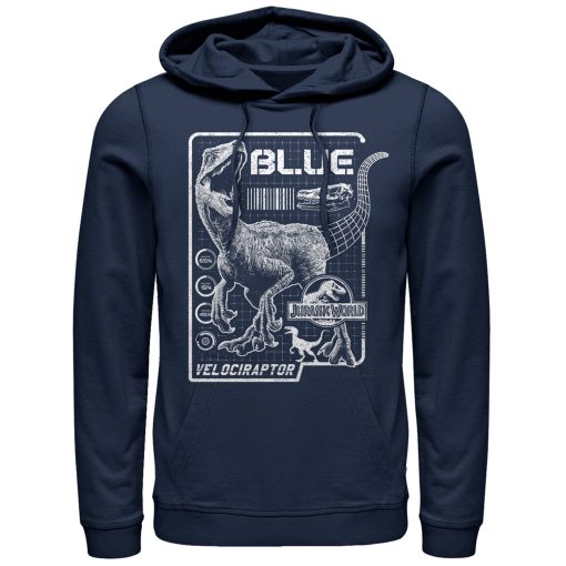 Men’s Jurassic World Fallen Kingdom Blue Details Pull Over Hoodie