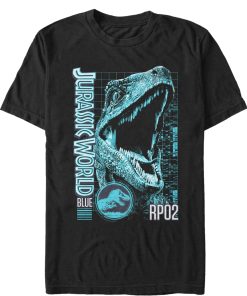 Men’s Jurassic World Fallen Kingdom Blue Portrait T-Shirt