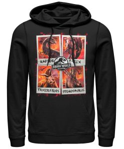 Men’s Jurassic World Fallen Kingdom Fire Polaroid Pull Over Hoodie