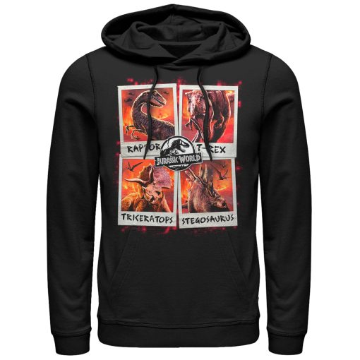 Men’s Jurassic World Fallen Kingdom Fire Polaroid Pull Over Hoodie