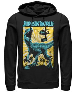 Men’s Jurassic World Fallen Kingdom Helicopter Capture Pull Over Hoodie