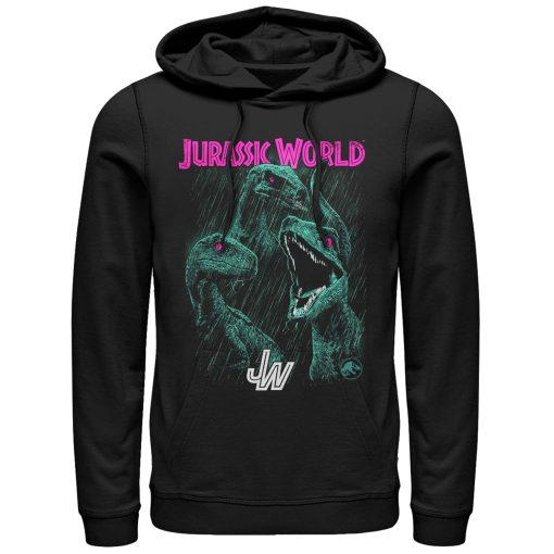 Men’s Jurassic World Fallen Kingdom Raptor Eyes Pull Over Hoodie