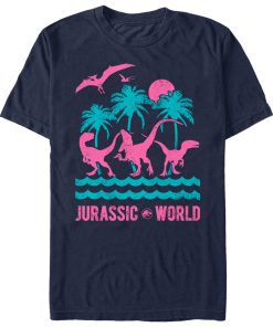 Men’s Jurassic World Fallen Kingdom Tropical Dinosaurs T-Shirt