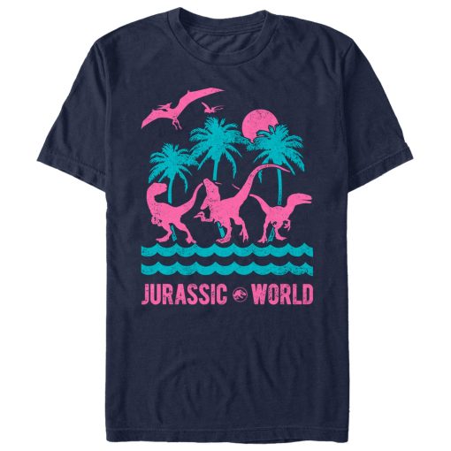 Men’s Jurassic World Fallen Kingdom Tropical Dinosaurs T-Shirt