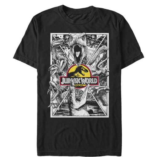 Men’s Jurassic World Jurassic Worldscale Comic Print T-Shirt