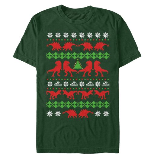 Men’s Jurassic World Ugly Christmas T.Rex T-Shirt