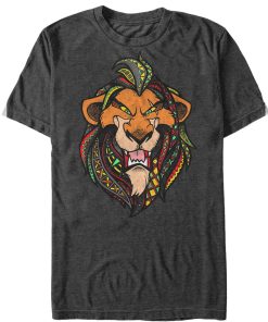 Men’s Lion King Artistic Roar Scar Decorative Lions Mane T-Shirt