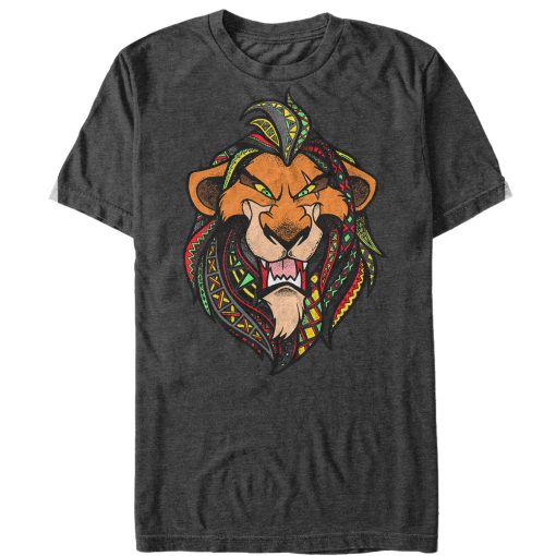 Men’s Lion King Artistic Roar Scar Decorative Lions Mane T-Shirt