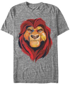 Men’s Lion King Geometric Mufasa Portrait T-Shirt