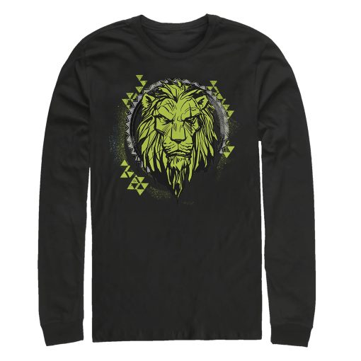 Men’s Lion King Geometric Scar Emblem Long Sleeve Shirt