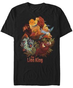 Men’s Lion King Groovy Character Cartoon T-Shirt