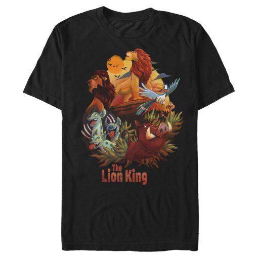 Men’s Lion King Groovy Character Cartoon T-Shirt