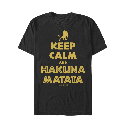 Men’s Lion King Keep Calm and Hakuna Matata T-Shirt