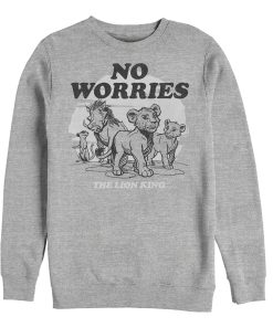 Men’s Lion King No Worries Cartoon Sweatshirt