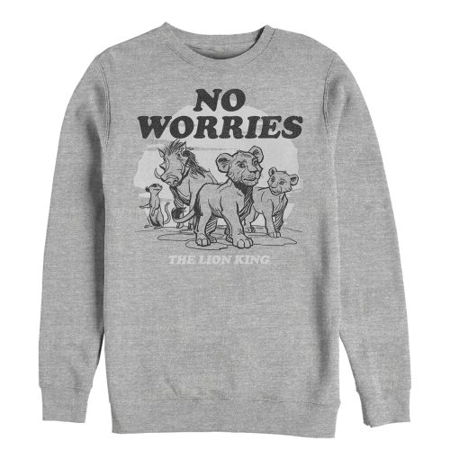 Men’s Lion King No Worries Cartoon Sweatshirt