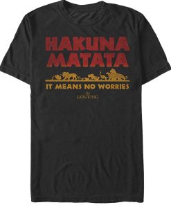 Men’s Lion King No Worries Silhouettes T-Shirt