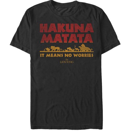 Men’s Lion King No Worries Silhouettes T-Shirt