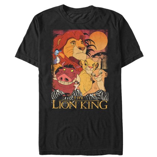 Men’s Lion King Retro Distressed Friends T-Shirt