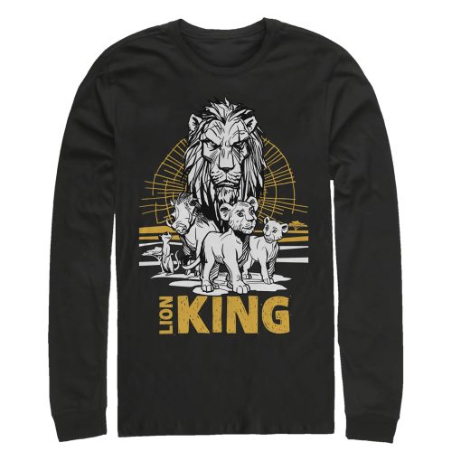 Men’s Lion King Savannah Sunset Crew Long Sleeve Shirt