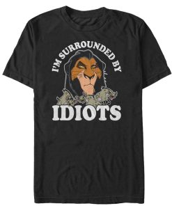 Men’s Lion King Scar Surrounded By Hyenas T-Shirt