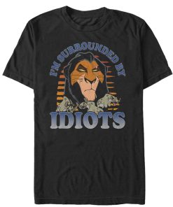 Men’s Lion King Scar Surrounded By Idiots Sunset T-Shirt