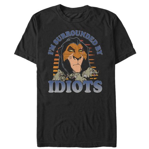 Men’s Lion King Scar Surrounded By Idiots Sunset T-Shirt