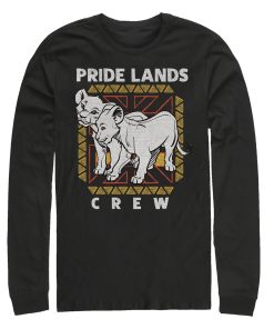 Men’s Lion King Simba & Nala Pride Lands Crew Long Sleeve Shirt