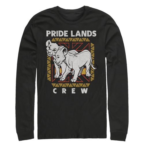 Men’s Lion King Simba & Nala Pride Lands Crew Long Sleeve Shirt