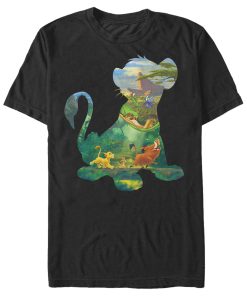 Men’s Lion King Simba Silhouette Pride Rock T-Shirt