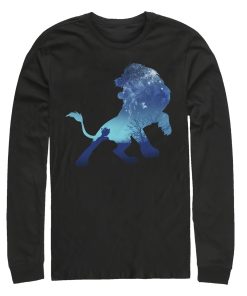 Men’s Lion King Simba Sky Silhouette Long Sleeve Shirt