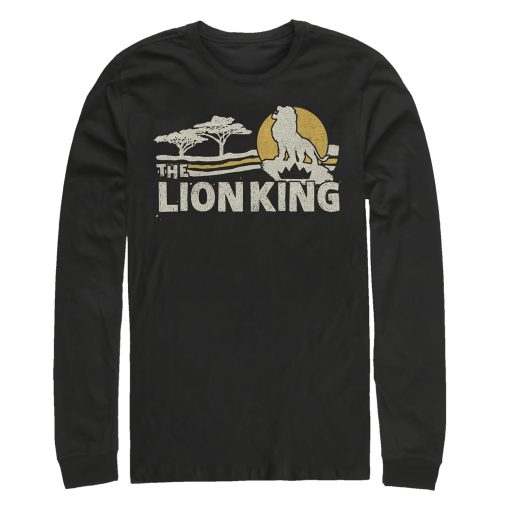 Men’s Lion King Vintage Pride Lands Long Sleeve Shirt