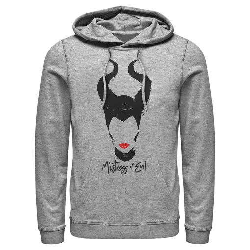 Men’s Maleficent Mistress of All Evil Lips No Eyes Pull Over Hoodie