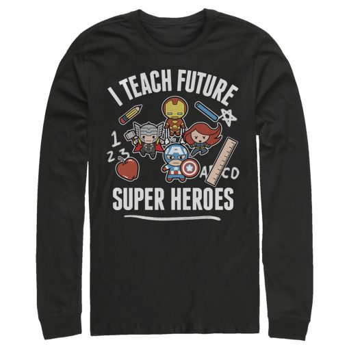 Men’s Marvel Avengers Classic I Teach Super Heroes Long Sleeve Shirt