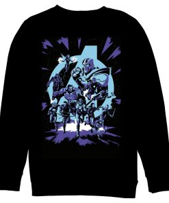 Men’s Marvel Avengers Endgame Galactic Battle Cartoon Sweatshirt