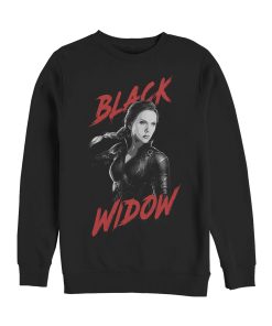 Men’s Marvel Avengers Endgame Grey Grayscale Black Widow Sweatshirt