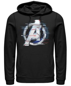 Men’s Marvel Avengers Endgame Logo Glitch Pull Over Hoodie