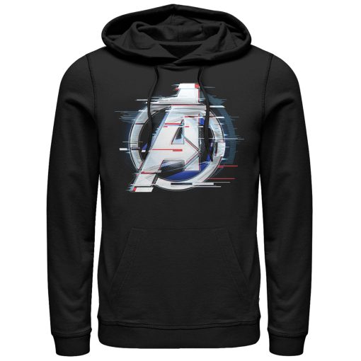 Men’s Marvel Avengers Endgame Logo Glitch Pull Over Hoodie