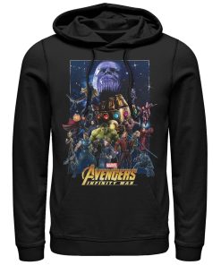 Men’s Marvel Avengers Infinity War Character Collage Pull Over Hoodie
