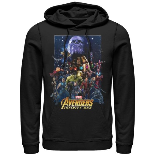 Men’s Marvel Avengers Infinity War Character Collage Pull Over Hoodie